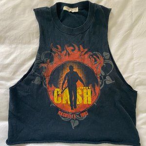 Vintage Johnny Cash Shirt with Cute Back